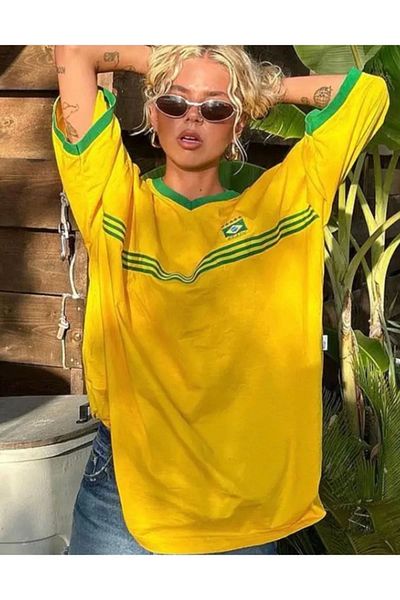 1blood Μπλουζάκι Unisex Retro Vintage Brasil της δεκαετίας του 1980