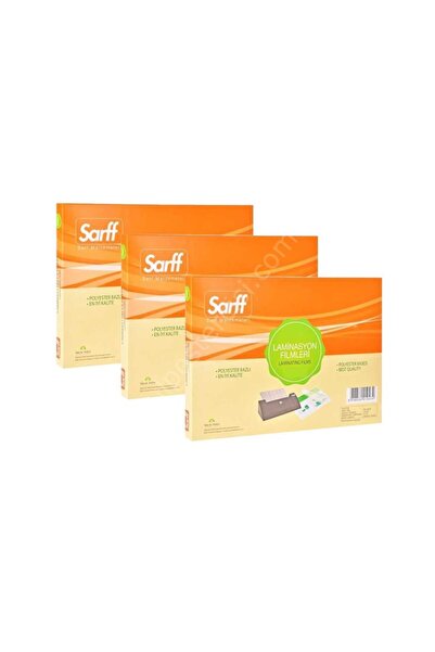 SARFF 125 Micron A5(155X216) Parlak Laminasyon Filmi Şeffaf 100 Adet
