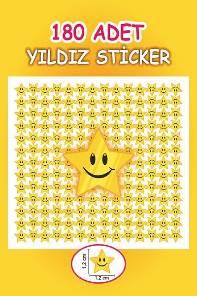 Piksel Grafik Star Sticker |   180 Pieces |   1.2cm Size |   For the Teacher