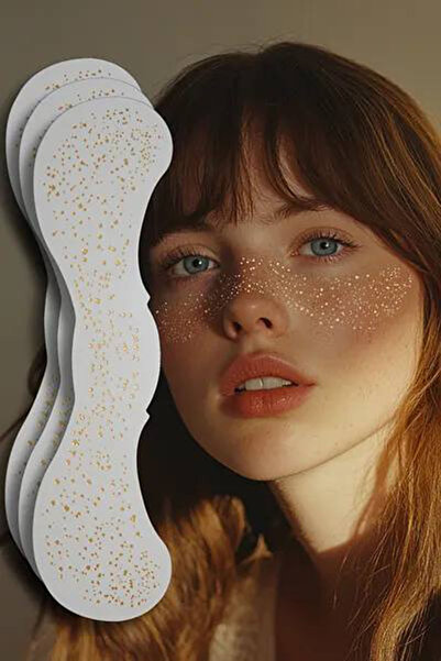 TAKIŞTIR Geçici Altın Çil Makyaj Bandı Glitter Parıltılı Simli Bant / Tattoo