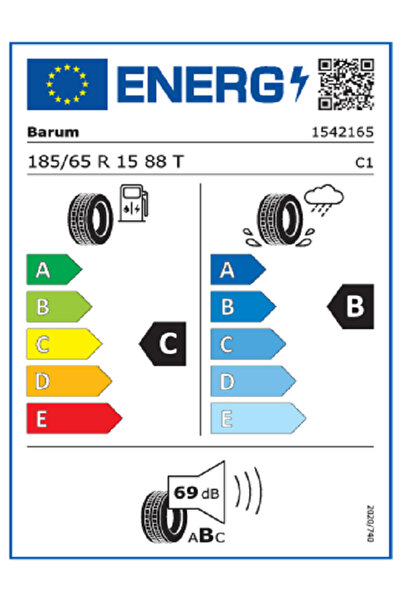 Barum 185/65R15 88T BRAVURIS 6 Oto Yaz Lastiği(Üretim Yılı: 2025)