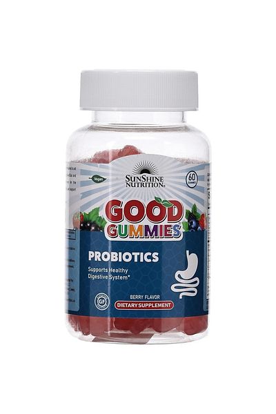 Sunshine Nutrition Nutrition Good Gummies Probiotics For As Adults - Berry Flavor, 60 Gummies