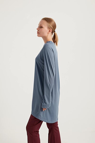 FD SPORTS Blue Train-Fit Crew Neck Quick Dry Tracksuit Top