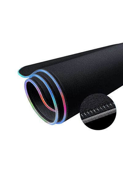 Claws Claw's Raptor 90X40CM Mikrofiber Yüzey Kaydırmaz Kauçuk Zemin 360 Rgb Dikişli Xxl Mousepad - Siyah