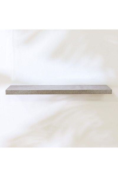Danube Home Allano Floating Shelf Wooden Wall Mounted Display Shelves L 100 x W 23.5 x H 4.3 cm Cement Marble