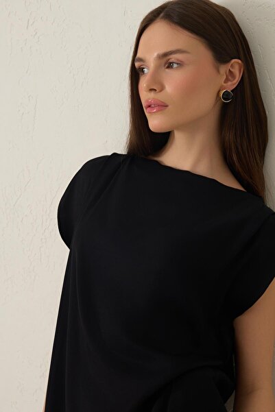 Setre Μαύρη ασύμμετρη μπλούζα