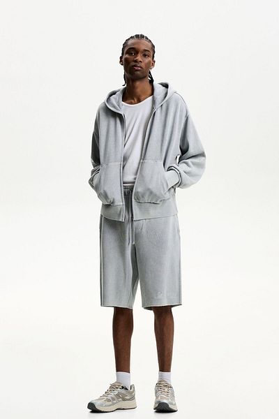 Bershka Ribbed baggy Bermuda shorts