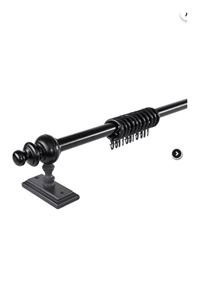 OPEN SHOPS Siyah Raysız Ahşap Rustik Perde Askısı 100 Cm - Rustik Borusu