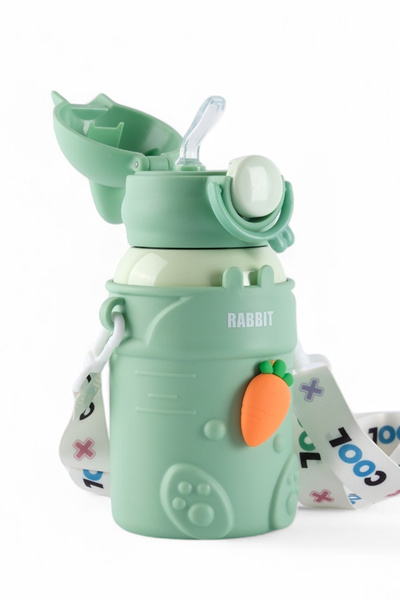 ROSECENTERBAZAAR 500ml Paslanmaz Çelik Çocuklar Termal Çocuk Termosu Pipetli (İTHAL)