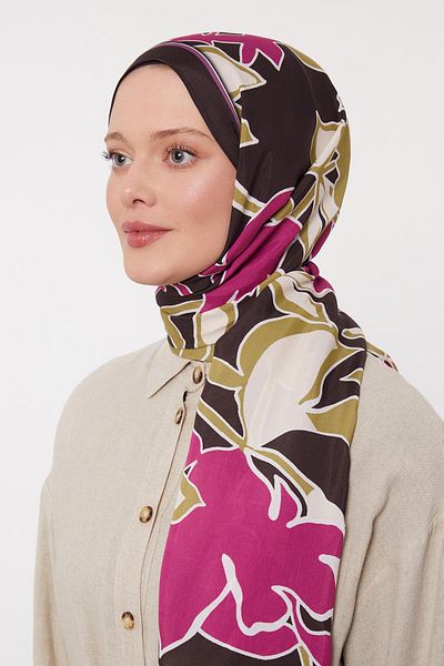 Levidor Royal Shawl με μοτίβο πράσινου φύλλου λαδιού