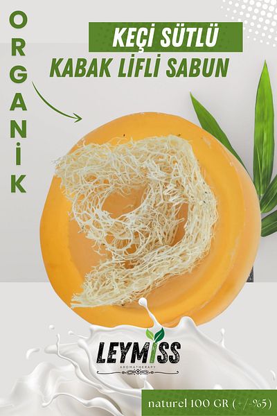 Leymiss Goat Milk Natural Pumpkin Fiber Soap – Natural Care and Renewal for Your Skin