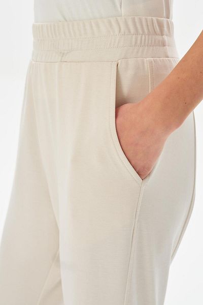 KADRİYE BAŞTÜRK Flare Pantalon - Modal Sleep Eternal Ecru