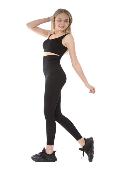XORVİO Agrafă cu talie înaltă, fermitate, două mărimi, pentru slăbire, modelare a corpului, elegante, negru, cu corset, jambiere