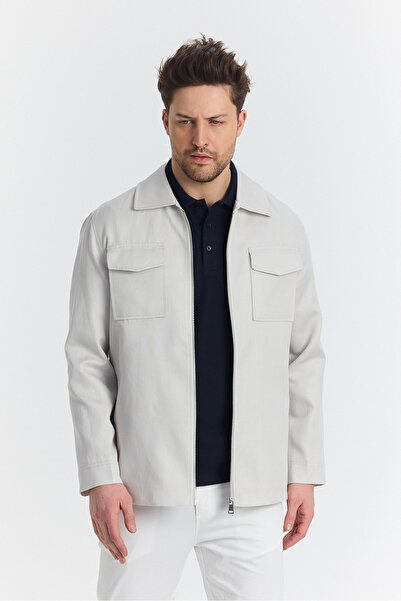 Frappoli Davix Ανδρικό πέτρινο ανοιξιάτικο παλτό Λεπτό μπουφάν 100% λινό Νέα ...