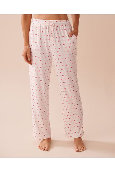 La Vie en Rose Heart Print Super Soft Pajama Pants