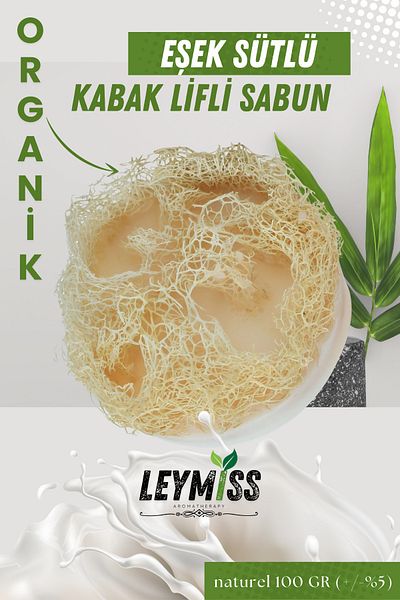 Leymiss Donkey Milk Natural Pumpkin Fiber Soap Special Care for Your Skin
