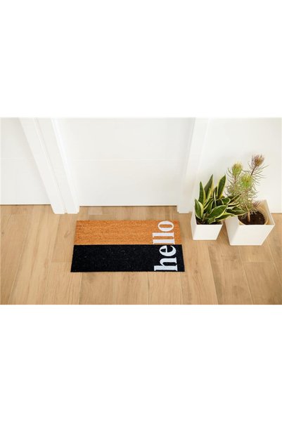 GizHome Giz Home Koko Paspas 33X60 Bordürlü Beyaz Hello