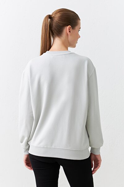 Setre Hanorac cu mânecă lungă cu guler rotund - Detaliu umăr din piatră deschisă