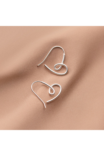 Choice A Pair qd442 New Fashion Silver Color Simple Hollow Cute Heart Stud Ea...