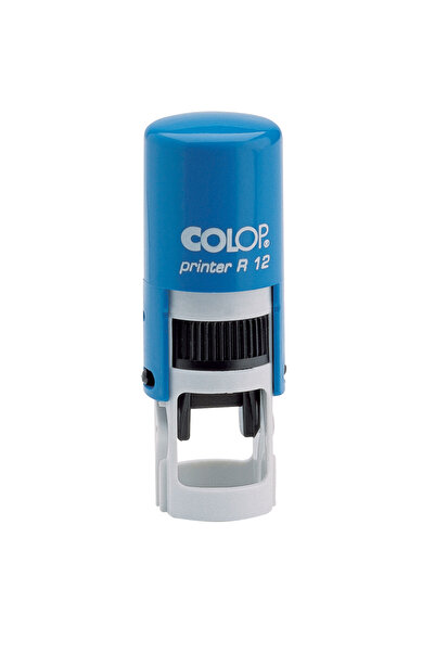Colop R12 YUVARLAK MAVİ KASA SİYAH KEÇE - 12MM
