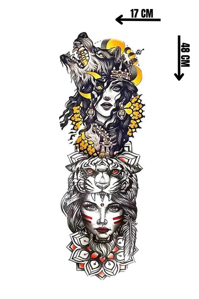 Barly Geçici Kız Figürlü Kol Dövme Tattoo
