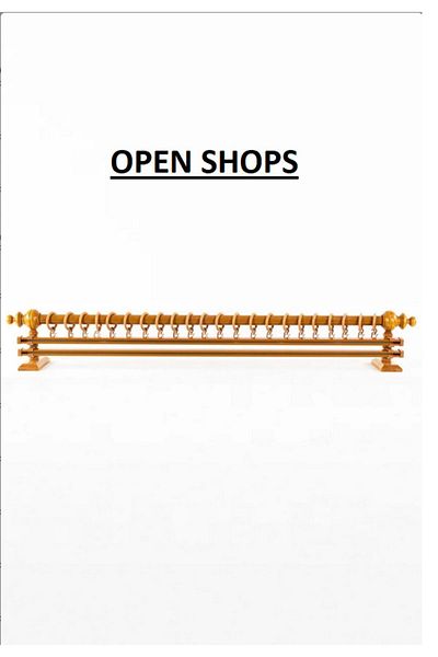 OPEN SHOPS Дървена рустик закачалка за пердета с двойна релса 275 см