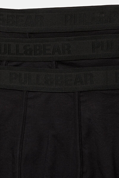 Pull & Bear 3'lü siyah boxer seti