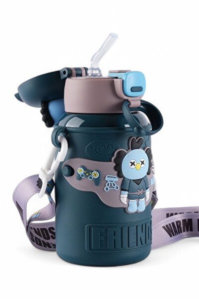 ROSECENTERBAZAAR 450ml 316 Stainless Steel Children's Thermos, Cartoon Animals Student Thermos, (