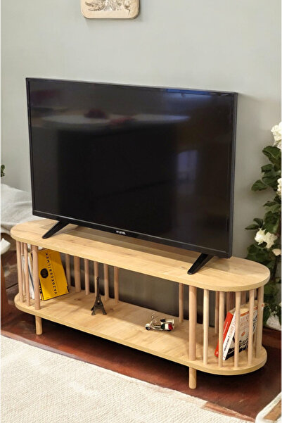 PEKA Tv Sehpası Raflı Tv Ünitesi Televizyon Sehpası Ahşap Ayaklı