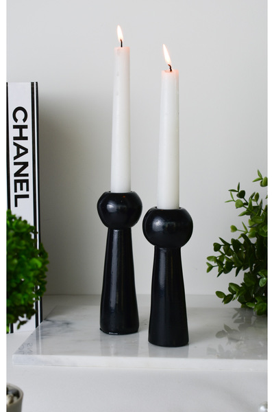 LALEZEN HOME Ayaklı 2Li  Şamdan (mumlar dahil değildir)