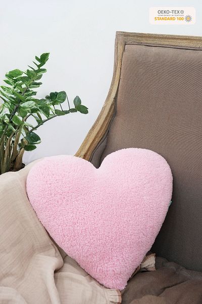 mordesign Decorative Plush Pillow, Teddy Fabric Heart Pillow, Super Soft Fluffy Heart Pillow, Morteddy Series