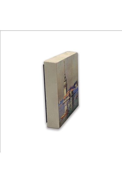 Sadrazam Magnet din piatră naturală imprimat Turnul Fecioarei 5x5 Krt-17
