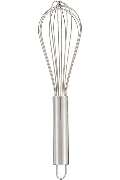 RAJ RK0053 12-Inch Steel Tube Whisk – Silver, Balloon Wire, Cooking, Blending, Whisking & Stirring