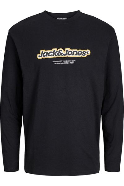 Jack & Jones Bluza JACK &JONES Vesterbro Newton Crew - 12266419-Negru