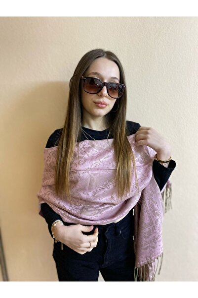 sema aksesuar شال الباشمينا عالي الجودة - فيسكوز، شرابة، شال كتف، 180x75 سم، ...