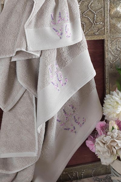 Ellia Soft 100% Cotton Love |   3 Piece Bath Set |   Luxury Bath Towel Set