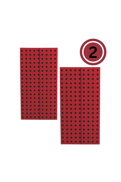Paper-Oh Quadro Red on Black B6.5 Unlined Wrap Closure 112 Pages 100gsm Notebook (Pack of 2)
