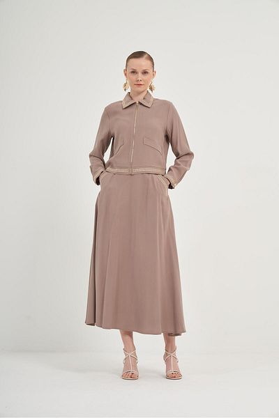 FTZ WOMEN Costum de damă cu fuste Mink 31049
