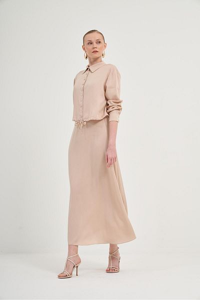 FTZ WOMEN Women's Skirt Tansel Suit Beige 31007
