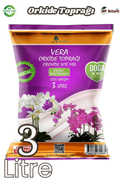 MF Botanik Vera Orkide Toprağı 3 Litre Orkide Çiçeklendirme Toprağı