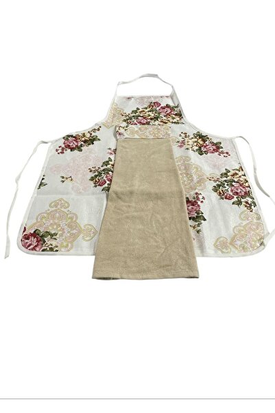 CENGİZ ÇEYİZ Nur Kadife Havlulu Mutfak Önlüğü