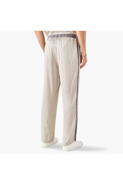Emperor Printed Flexi Waist Pants With Elasticated Waistband