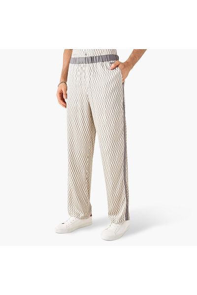 Emperor Printed Flexi Waist Pants With Elasticated Waistband