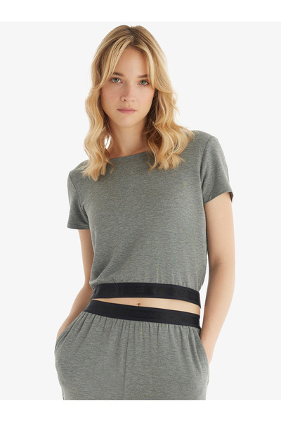 Blackspade Жіноча коротка футболка 51816 - Антрацит меланж