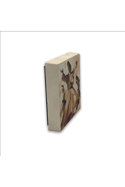 Sadrazam Magnet din piatră naturală imprimat Whirling Dervish 5x5 Krt-76