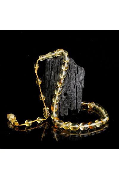 Tesbihsepetim Transparent Color System Drop Amber Prayer Beads