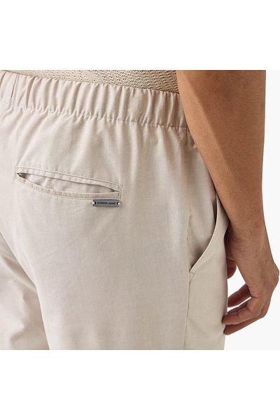Emperor Regular Fit Pants With Elasticated Waistband And Pockets