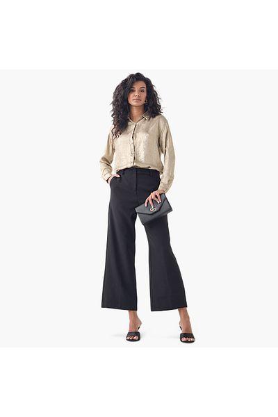 2Xtremz Textured Shirt With Collar And Long Sleeves