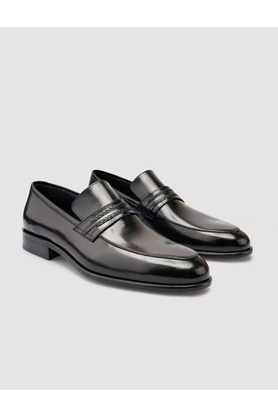 Cabani 100% Genuine Leather Black Men's Classic Shoes