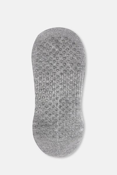 Dagi Gray Melange Women's Non-Slip Sole Invisible Socks